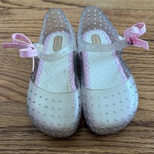Mini Melissa Silver and Pink Dress Shoes